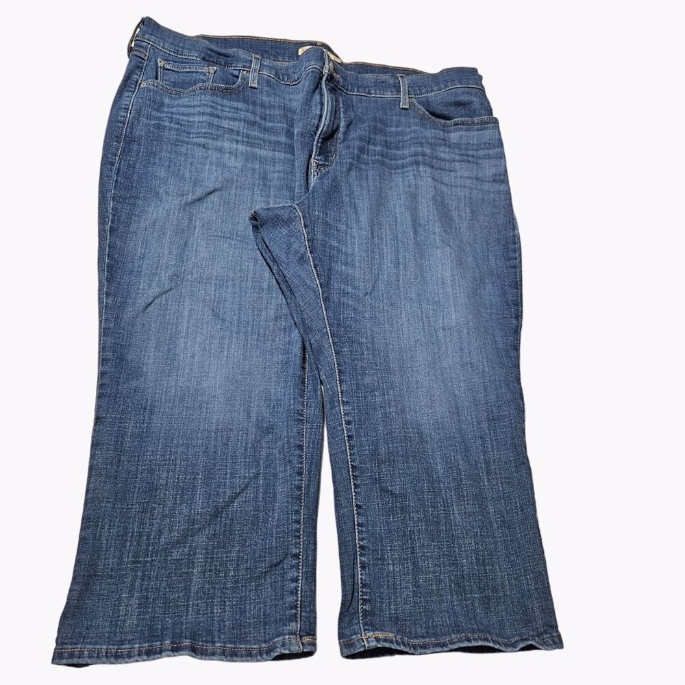 Levis 311 Skinny Capri Jeans Womens Size 24W High Rise Medium Wash Denim Pants